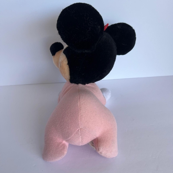 Vintage Pink Plush Baby Minnie Mouse Crawling Stuffed Animal - Picture 4 of 8